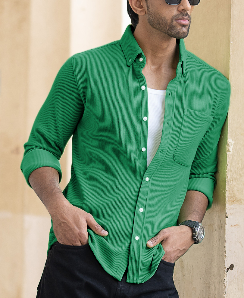 green-corduroy-regular-fit-full-sleeves-shirt