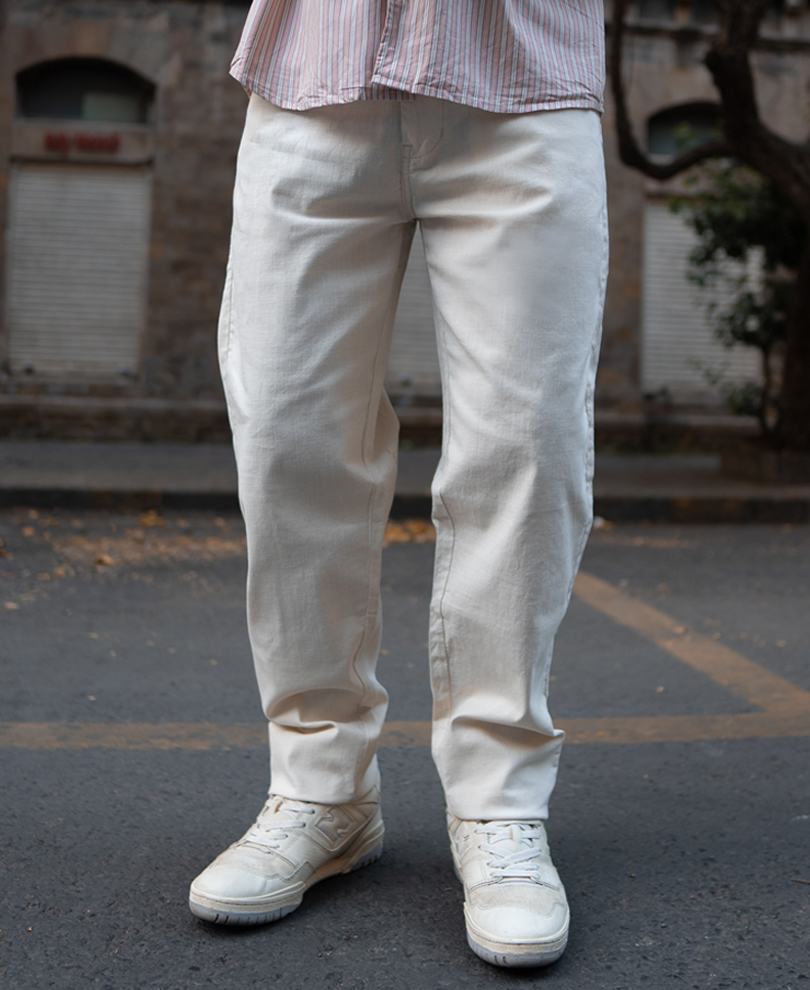 cream-regular-fit-cotton-pant