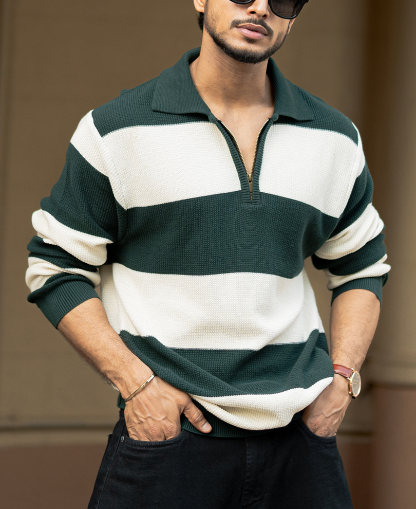 bottle-green-and-butter-regular-fit-full-sleeves-t-shirt