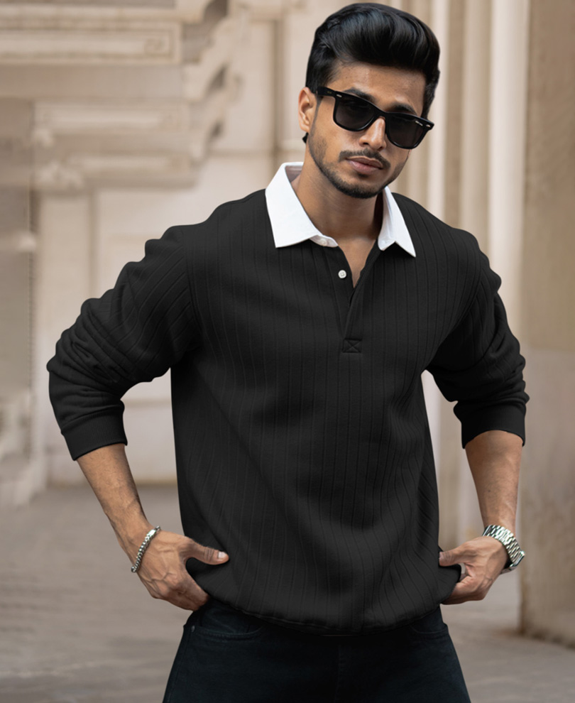 black-regular-fit-full-sleeves-collar-t-shirt